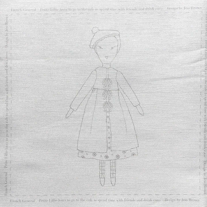 French General Petite Lillie kit broderie toile coton fils