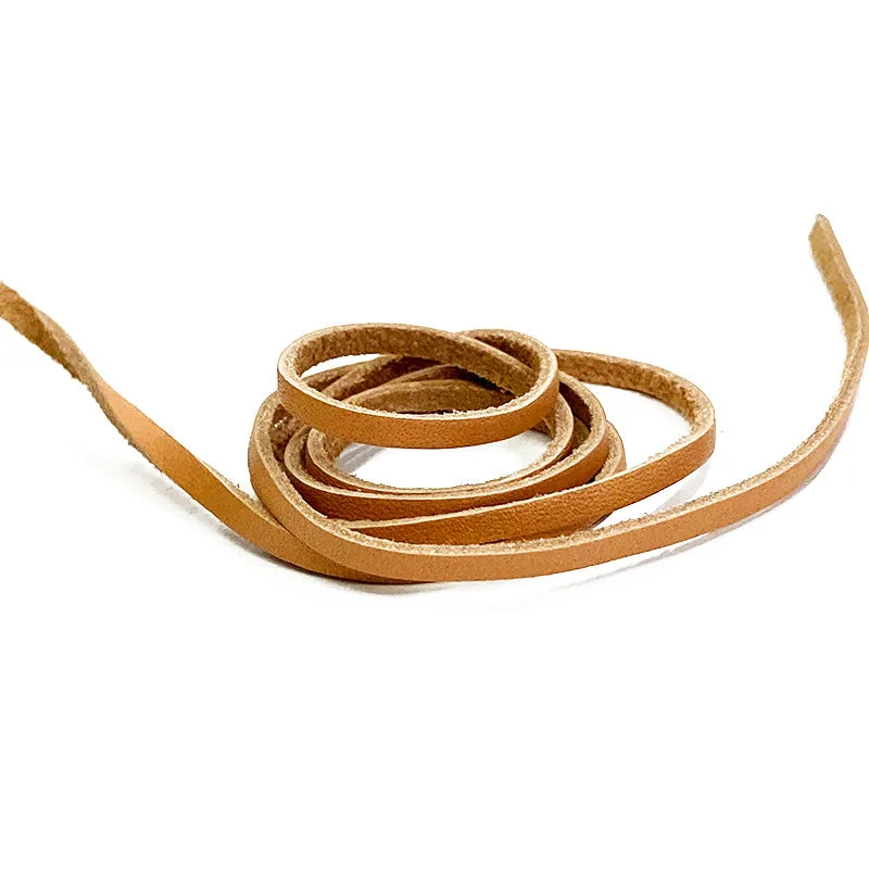 Yoko Saito cordon cuir rond tanné noir 3 mm 90 cm