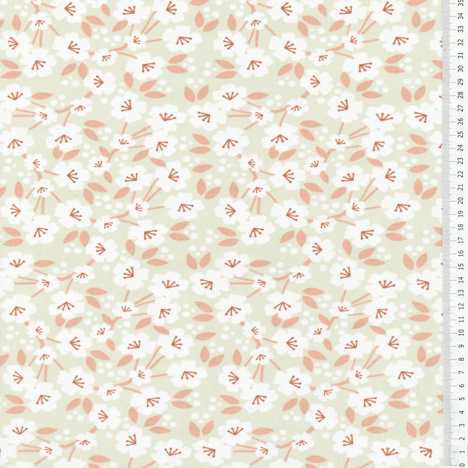 Tissushop Fleurs du Japon popeline coton 1,5 m 160 cm
