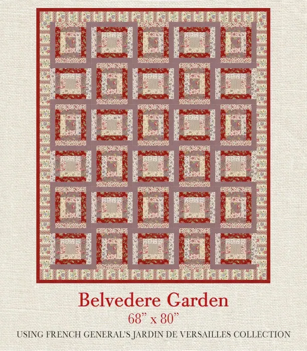 French General Jardin de Versailles Belvedere patron quilt imprimé