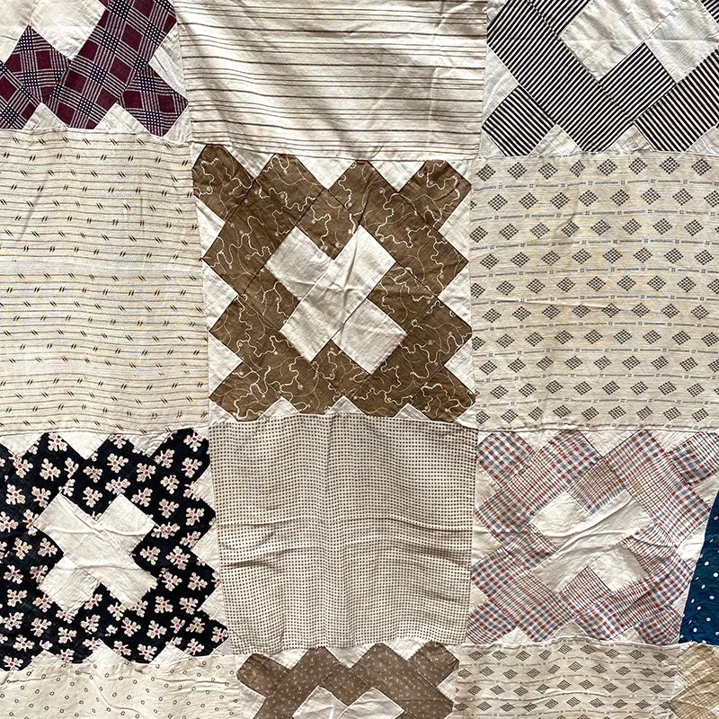 French General Antique Album dessus de quilt ancien coton 185x216 cm