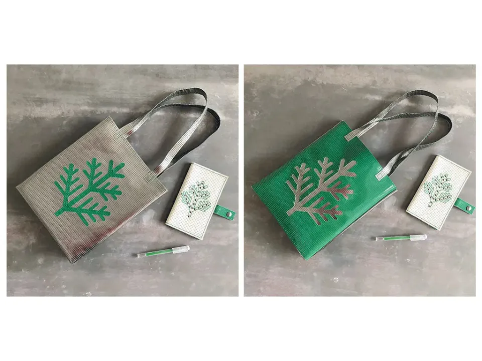 La Croix et La Manière Kit tote bag branche de sapin vinyle 24x30 cm