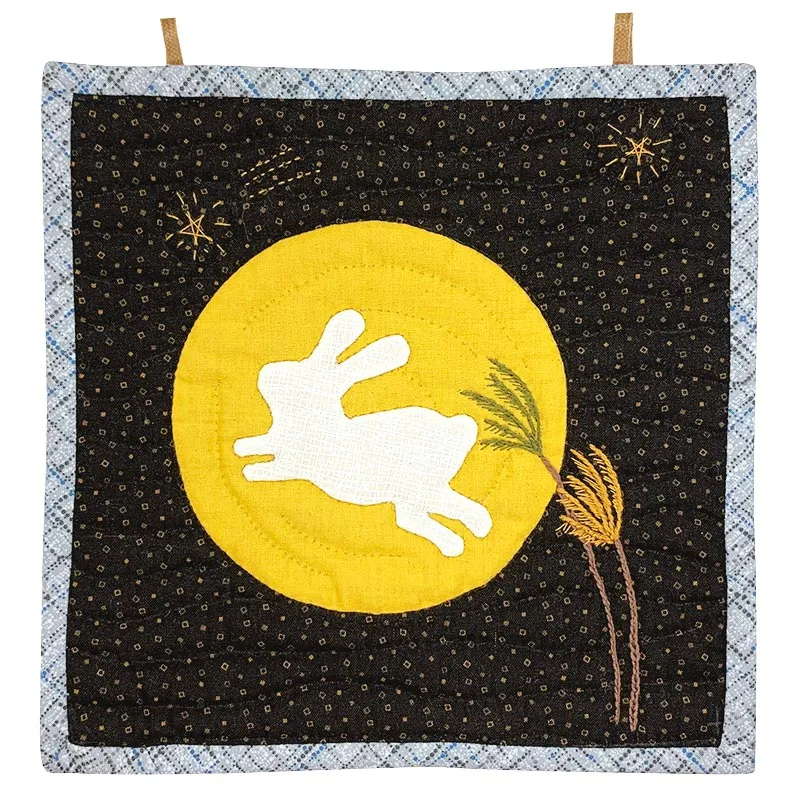 Yoko Saito Mini Tapestry Moon Rabbit kit tapisserie 21,5 cm
