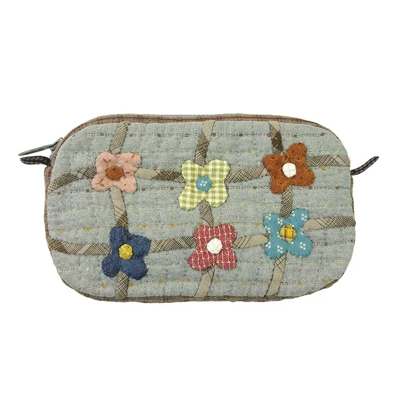 Yoko Saito Gusset Flower Pouch kit trousse patchwork zip