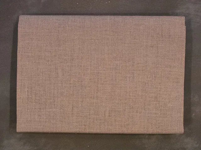 La Croix et La Manière étamine lin 12 fils taupe 45x45 cm