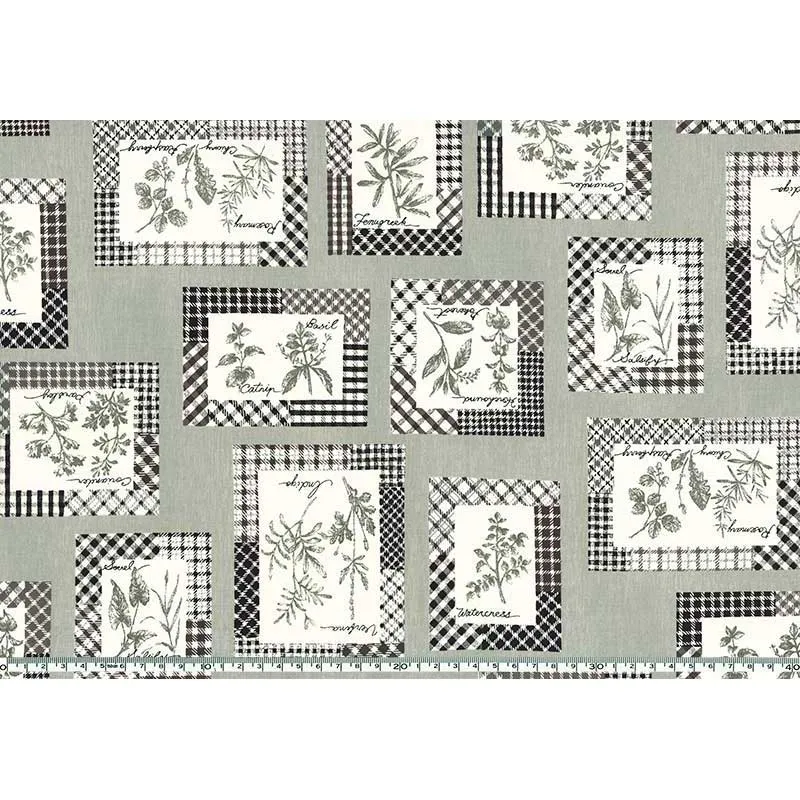 Yoko Saito 2026-05-A08 coupon coton gris 33x35 cm