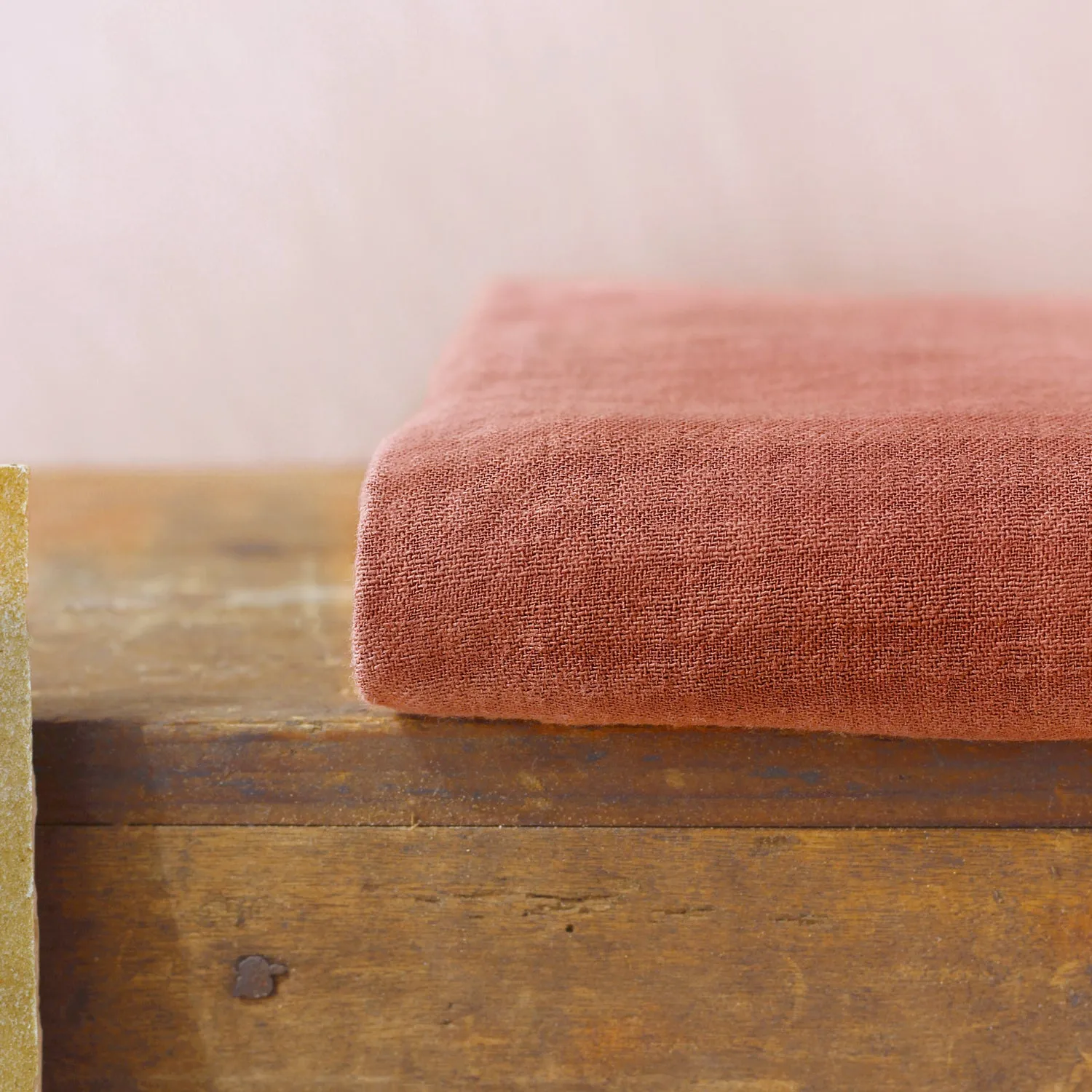 La Maison Naïve Coton Tissé Petits Carreaux tissu Sienne au mètre