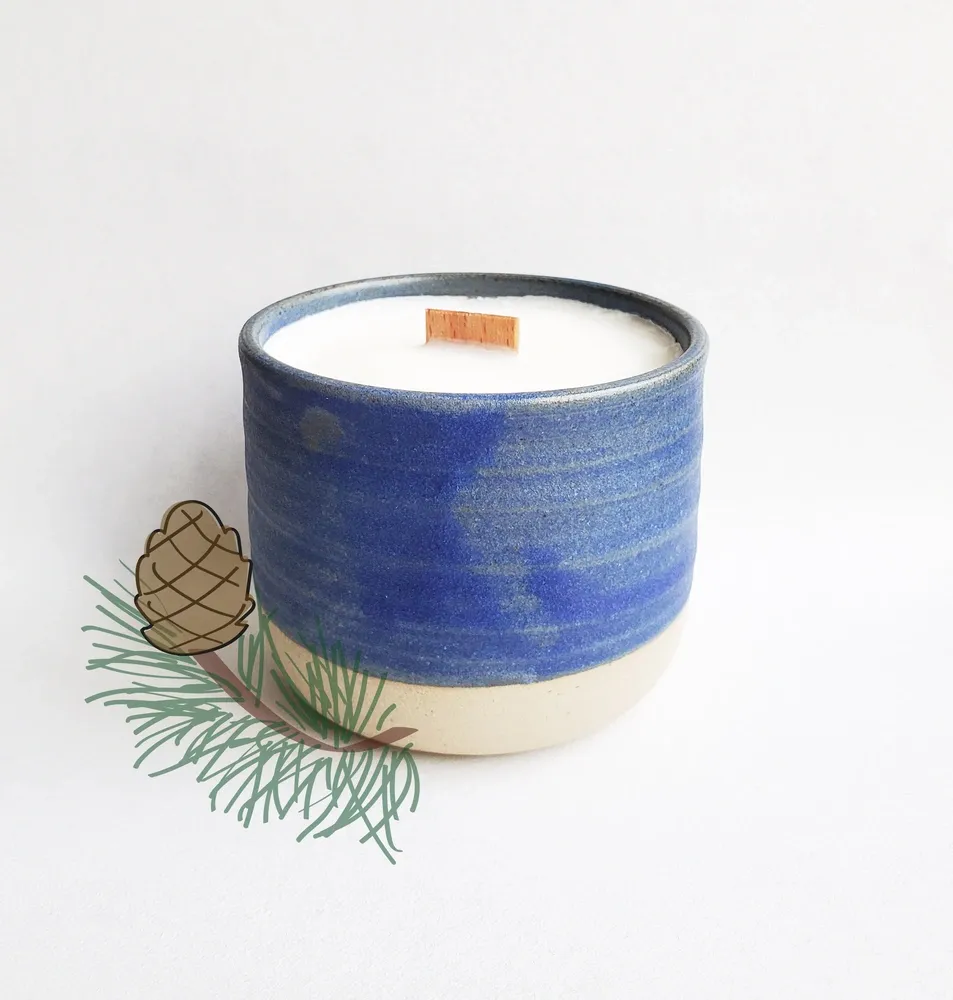 Tribu Indigo Cèdre de l’Atlas bougie parfumée 30h cire soja