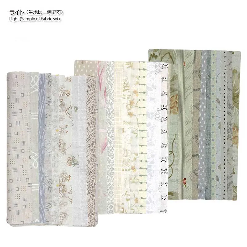 Yoko Saito Quilt Party lot tissu coton 10 coupons 25x20cm