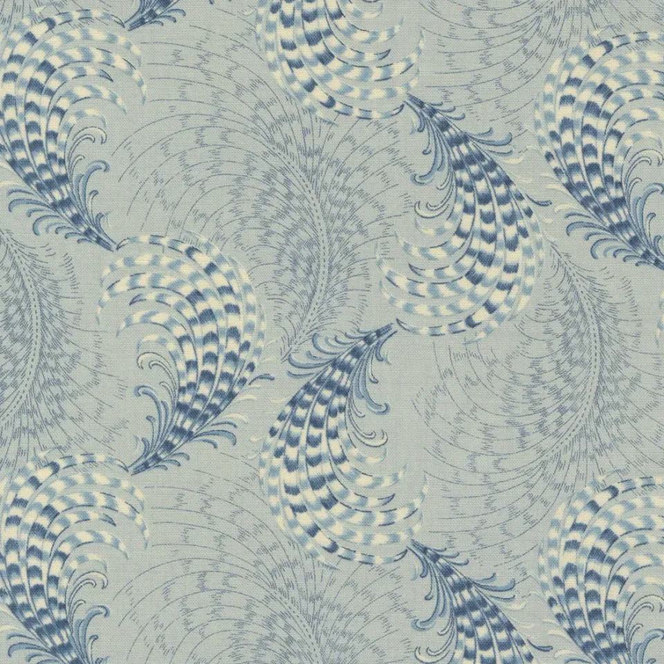 French General Bleu de France tissu coton bleu 13933 14
