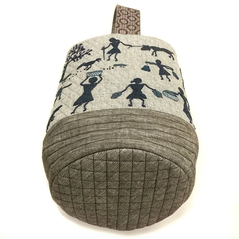 Yoko Saito Indian Bag kit sac appliqué Warli 25x30 cm