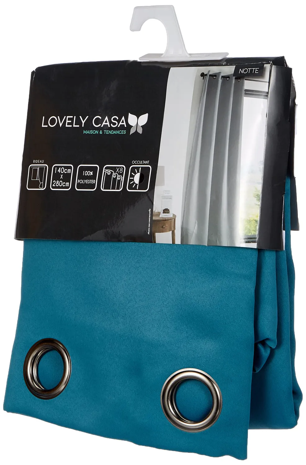 Lovely Casa Notte rideau occultant 140x280 canard