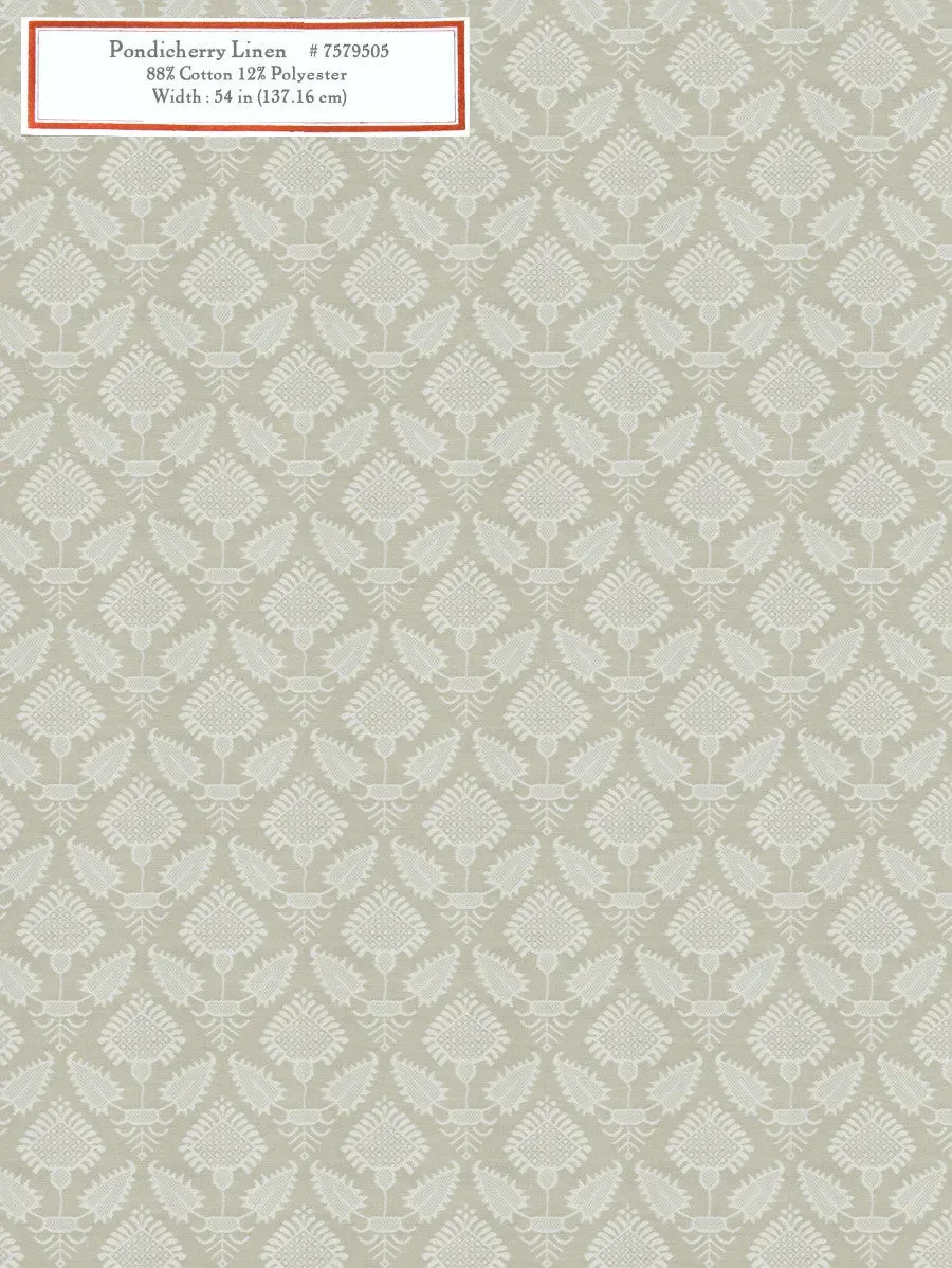 French General Pondicherry tissu ameublement lin 137 cm