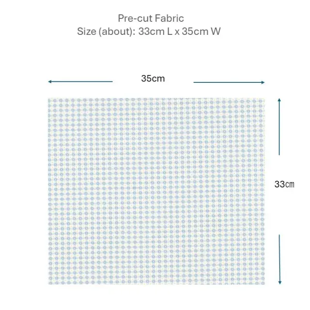 Yoko Saito 2026-02-A06 coupon coton vichy bleu 33x35