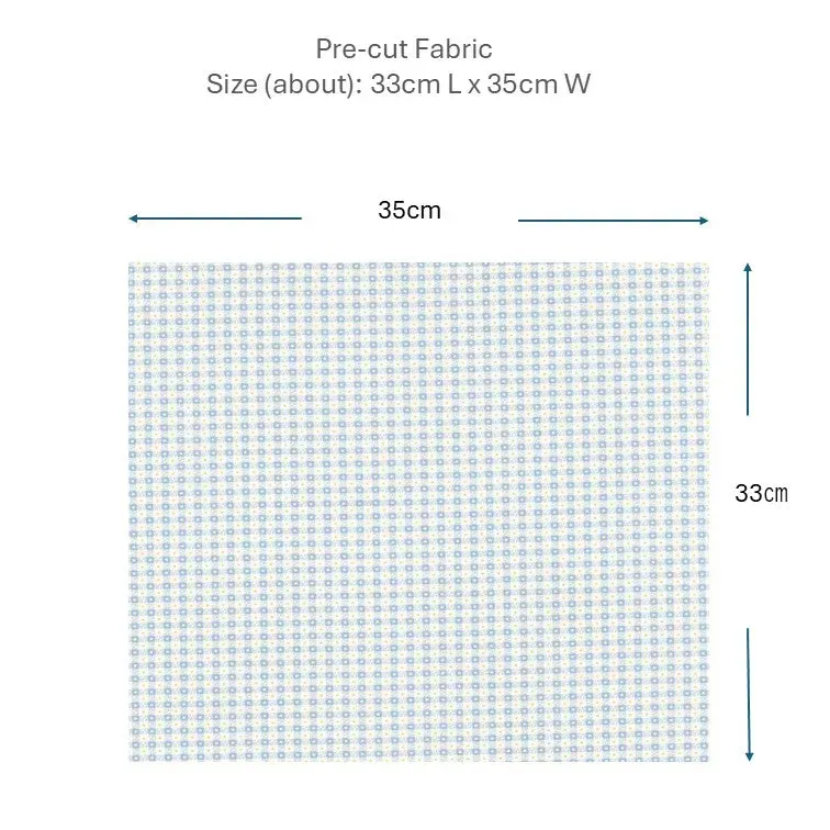 Yoko Saito 2026-02-A06 coupon coton vichy bleu 33x35