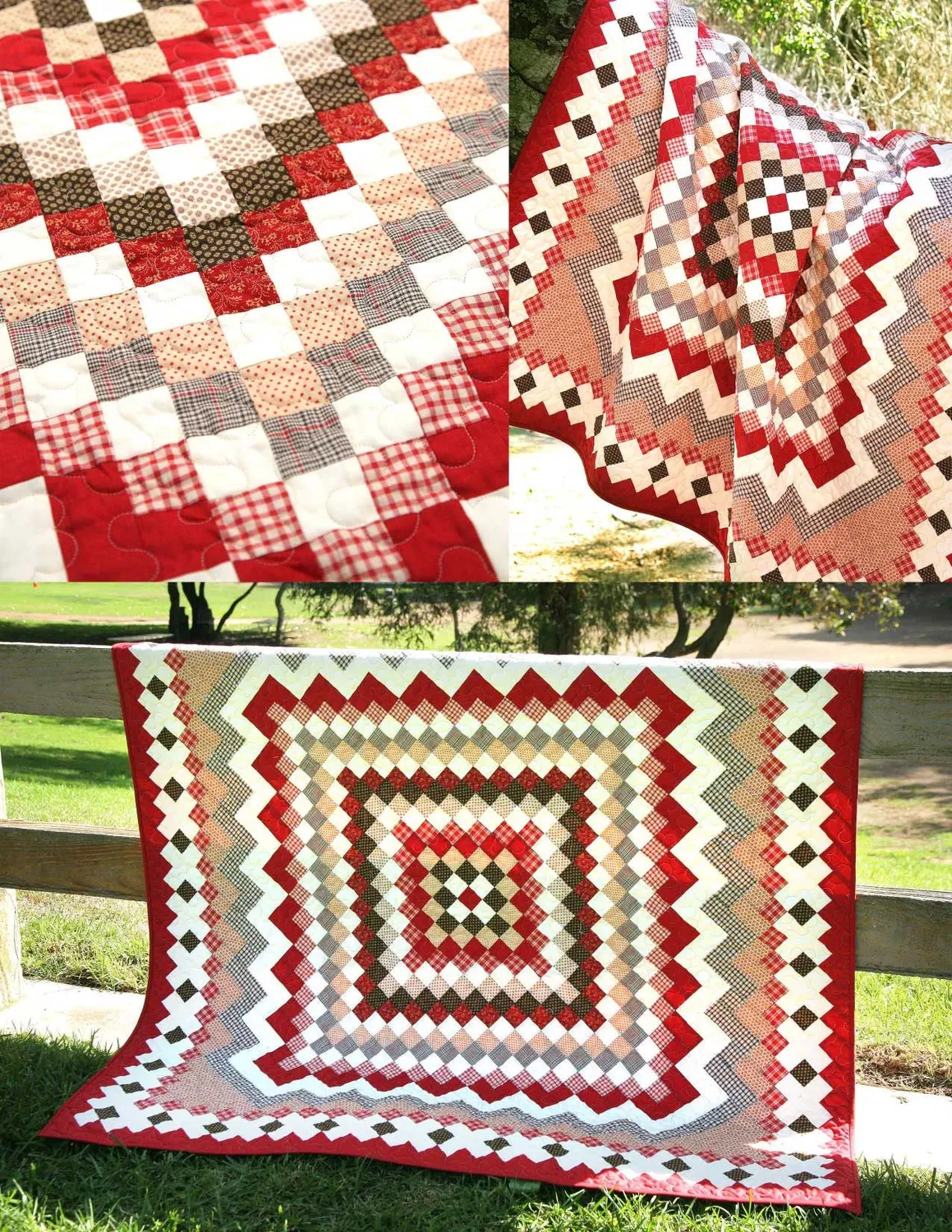 French General Petite Prints Petite Trip patron quilt 57x57