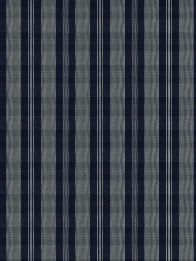 French General Apolline Navy tissu ameublement coton indigo