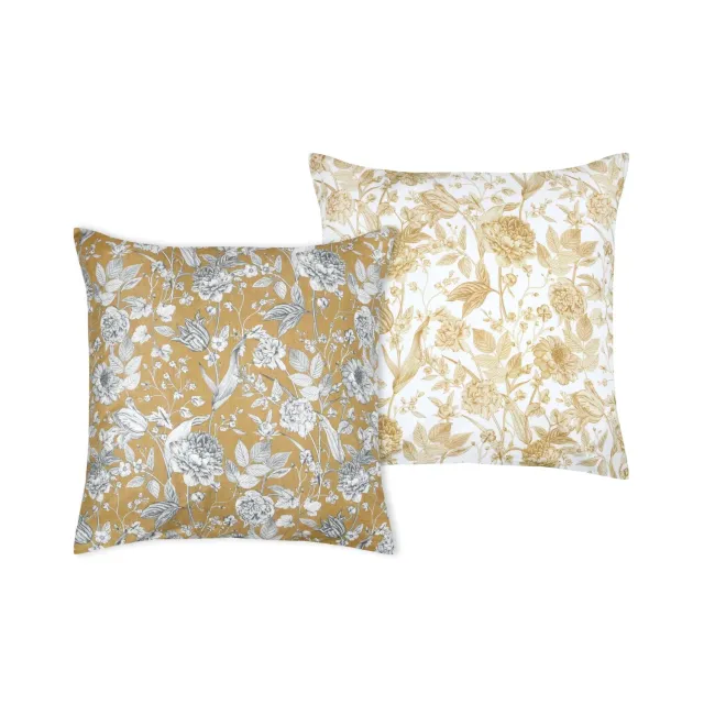 STOF Jacinthe taie d'oreiller 63x63 jaune percale