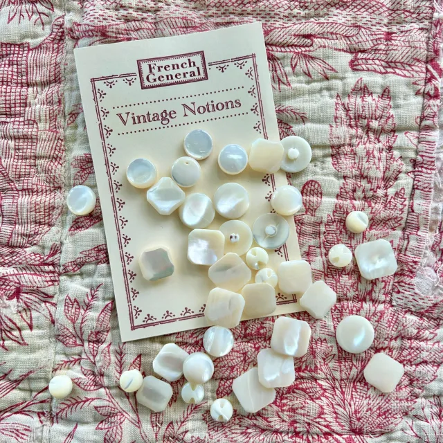 French General Vintage boutons nacre assortis sachet 36