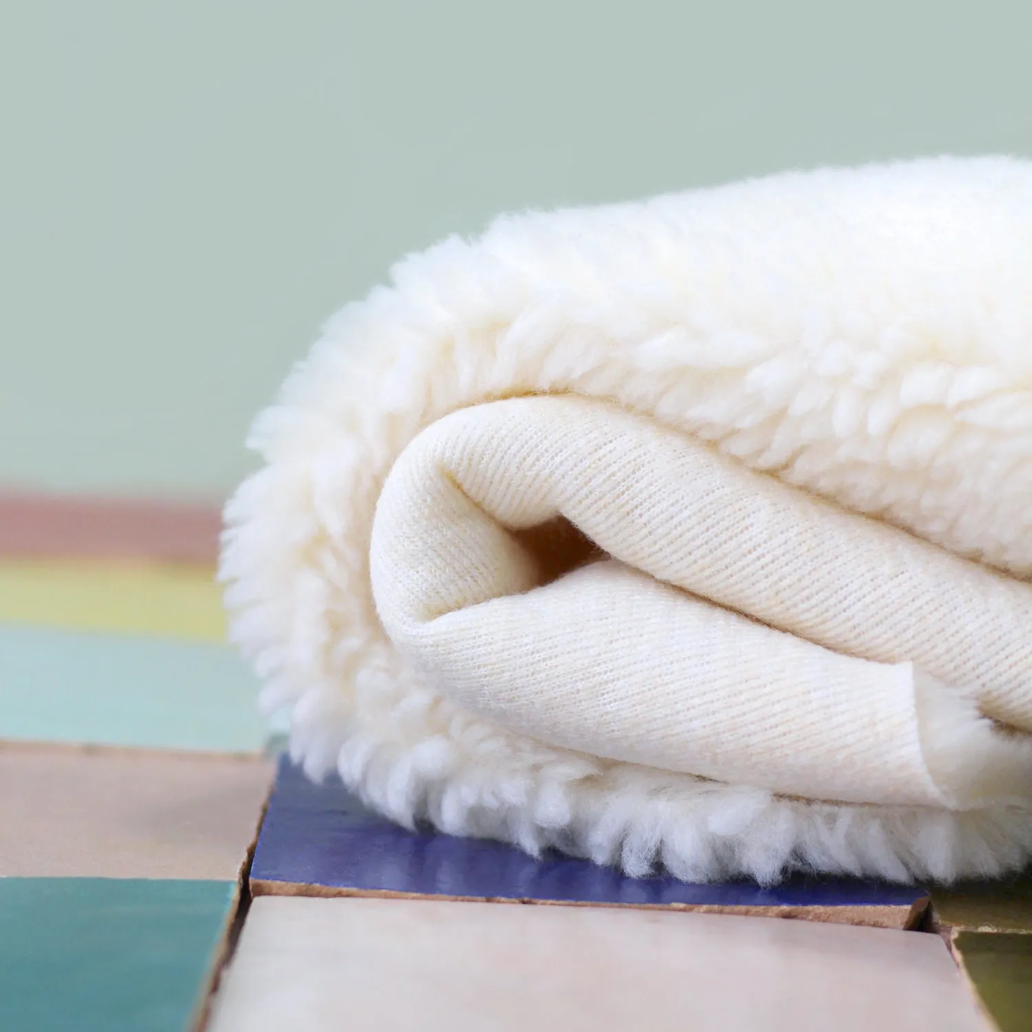 La Maison Naïve Sherpa fausse fourrure tissu blanc cassé coton