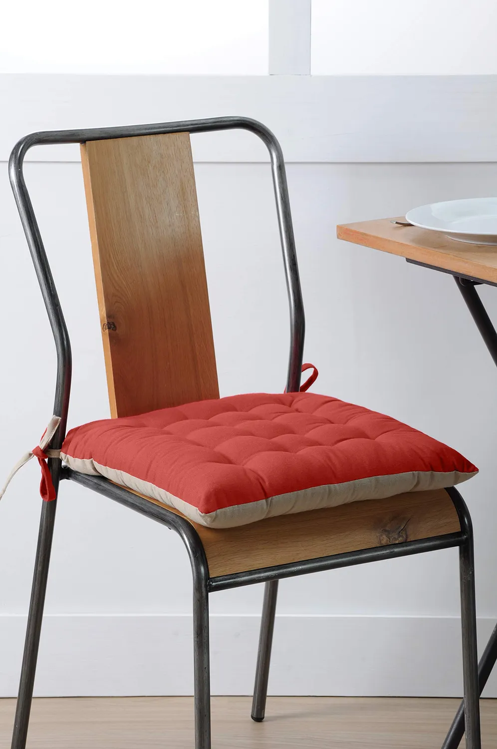 STOF Duo galette de chaise 40x40 terracotta coton