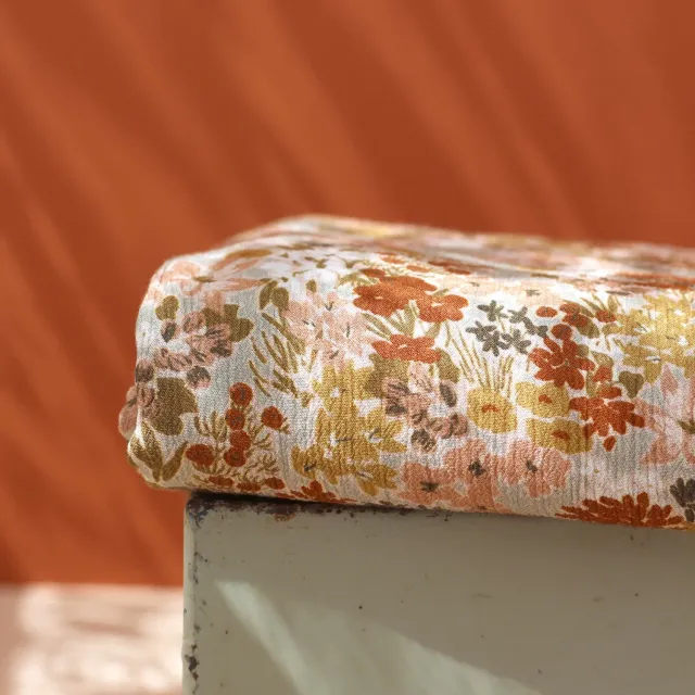 La Maison Naïve Prairie Amande tissu crépon viscose au mètre
