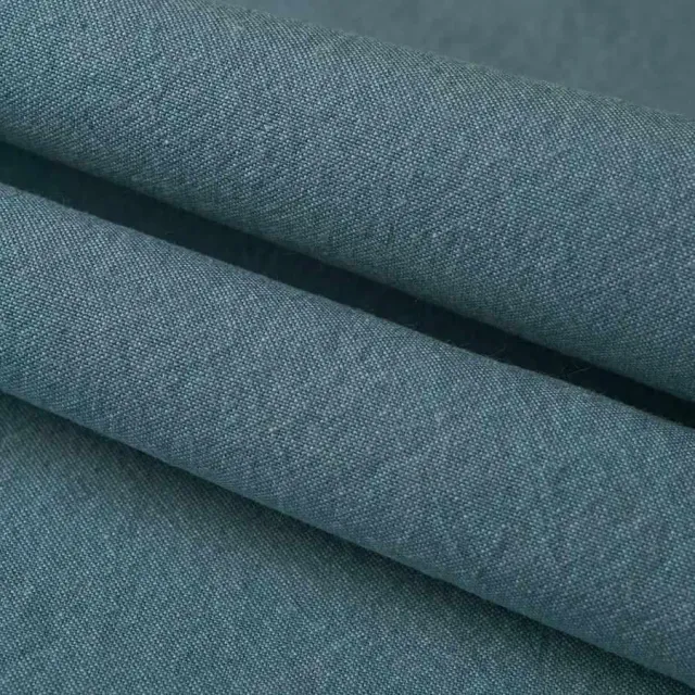 French General Indigo Delmore Chambray tissu ameublement au mètre