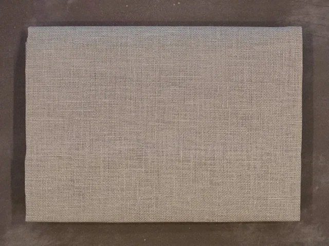 La Croix et La Manière Étamine lin 12 fils Zinc tissu 45x45 cm