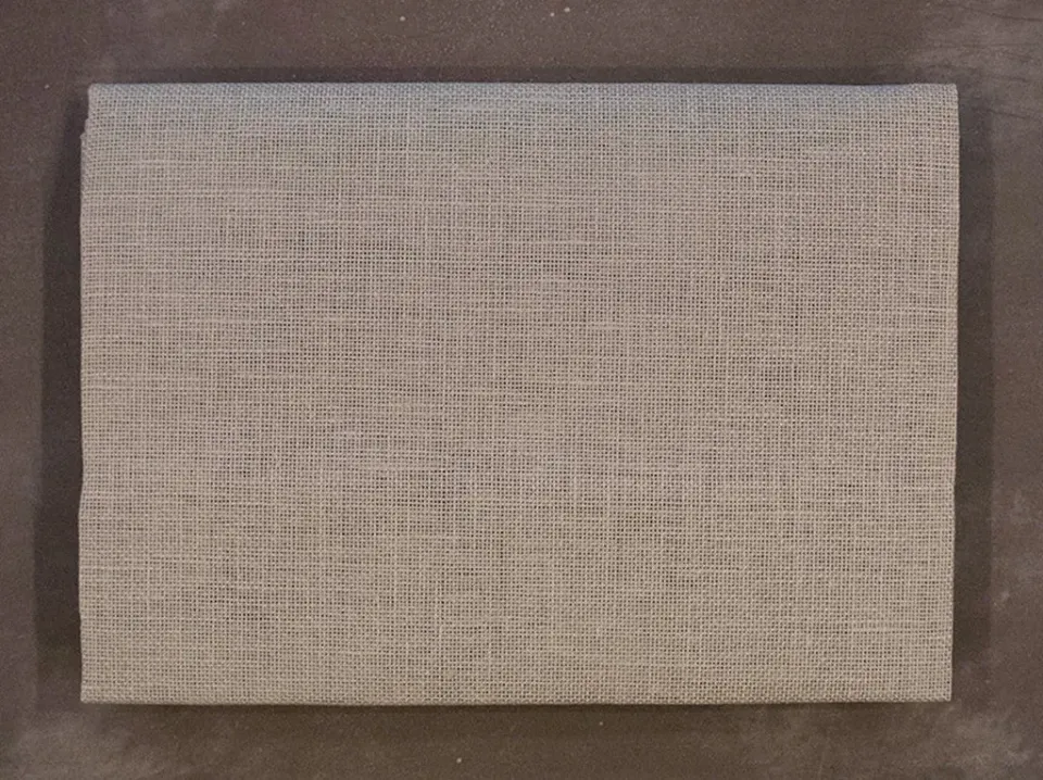 La Croix et La Manière Étamine lin 12 fils Zinc tissu 45x45 cm
