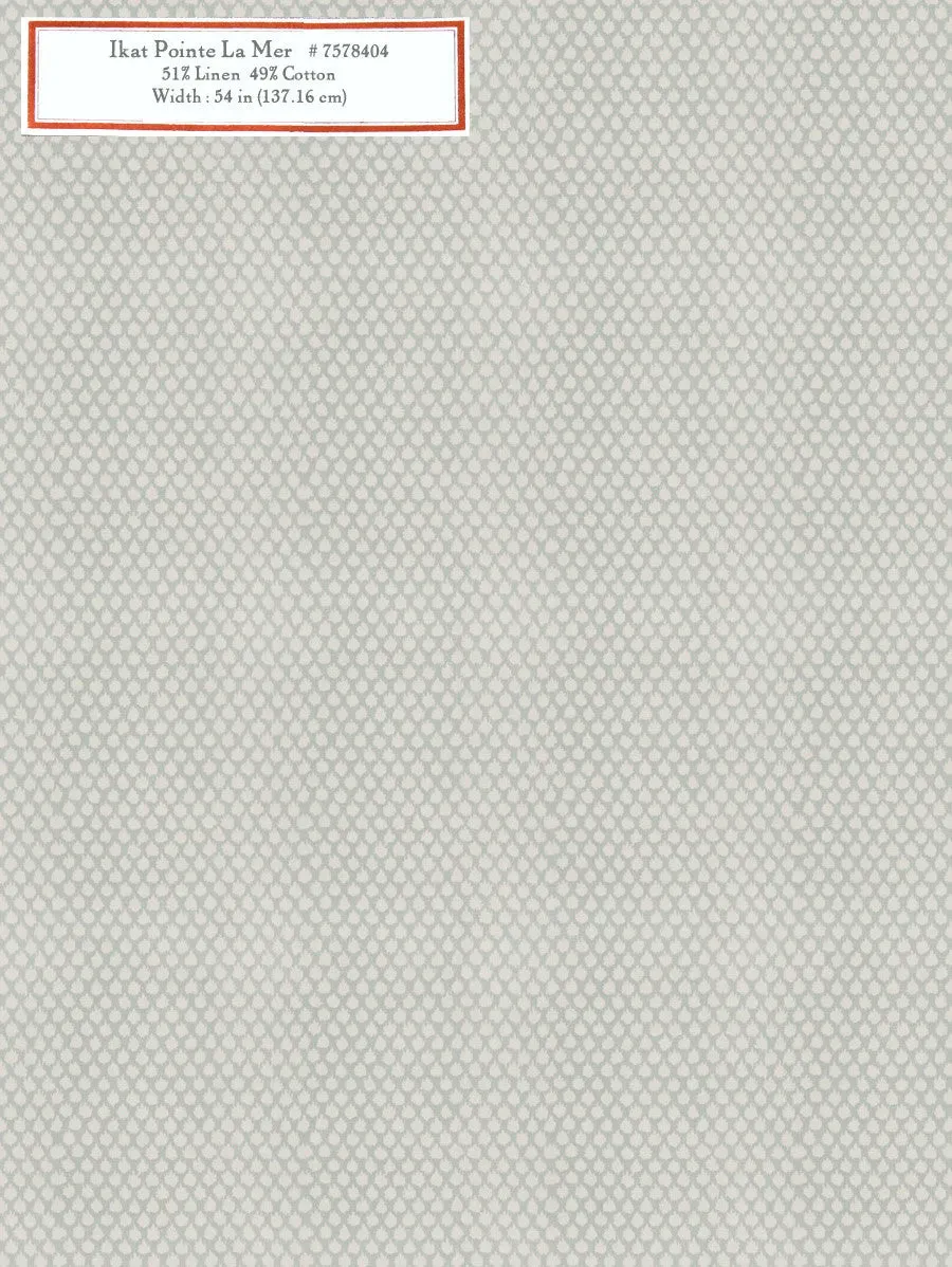 French General Ikat Pointe La Mer tissu bleu 137 cm au mètre