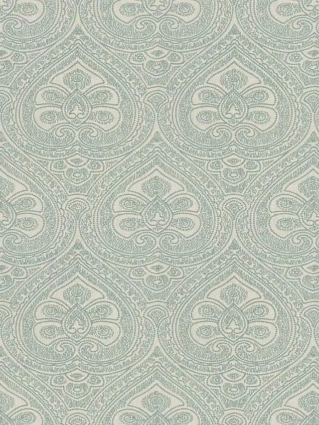 French General La Moreaux La Mer tissu brodé indigo au mètre