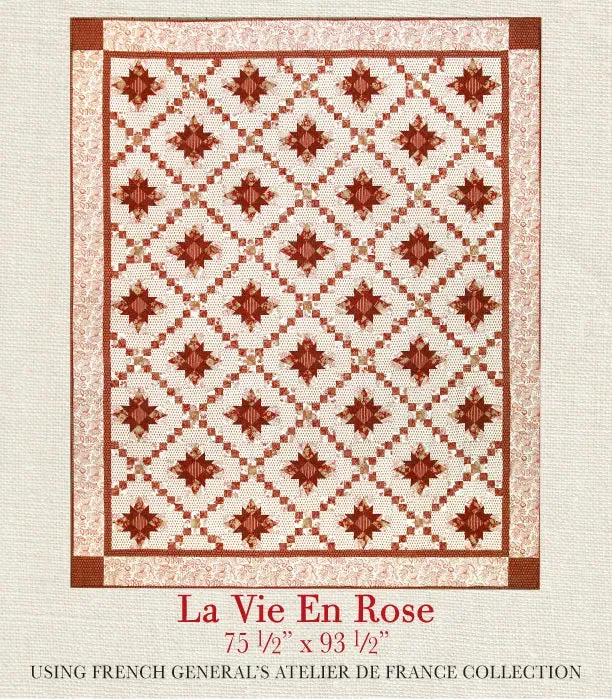 French General Atelier La Vie En Rose patron quilt imprimé
