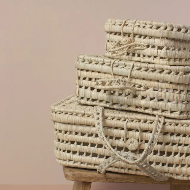 La Maison Naïve grande valise rangement palme rétro