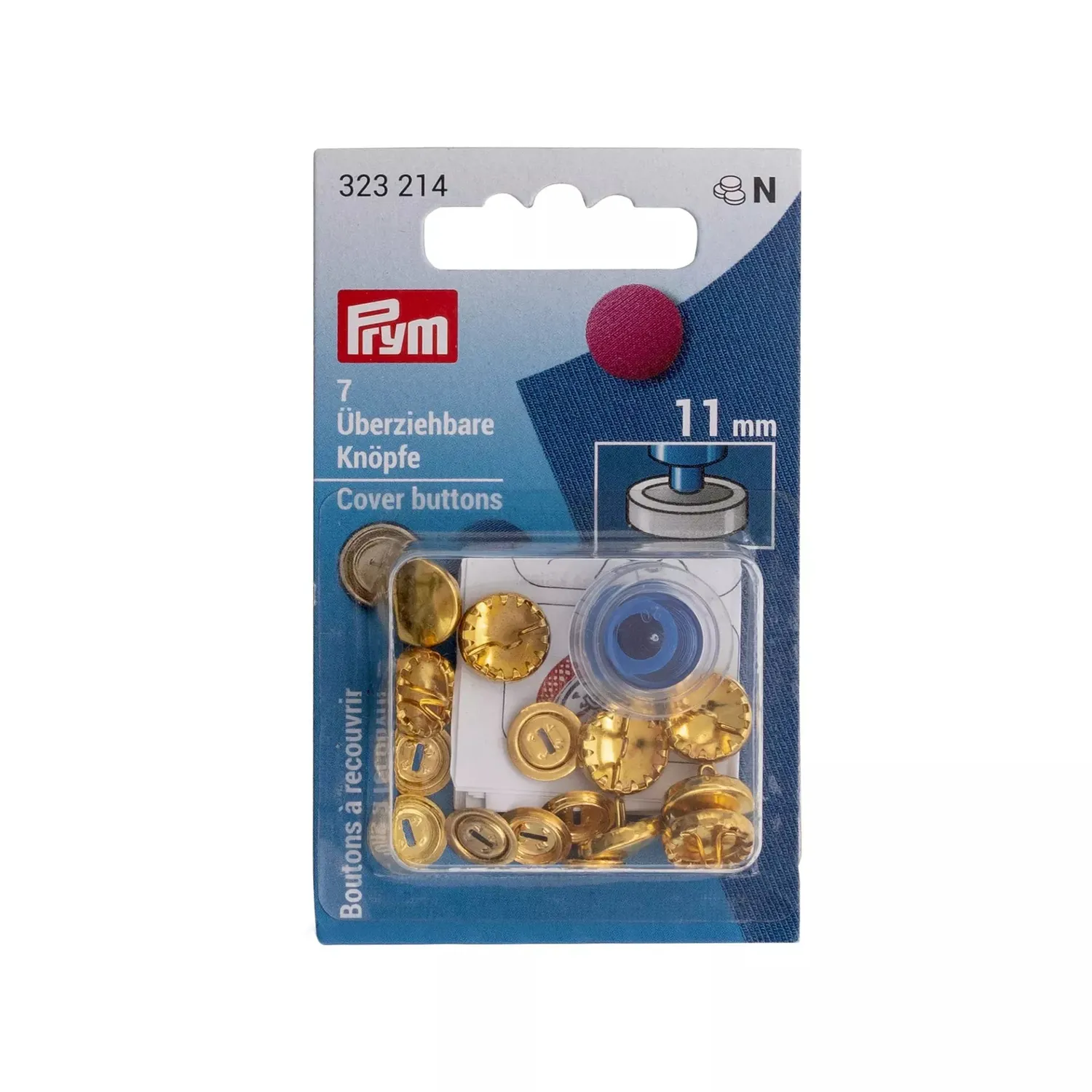 Prym boutons à recouvrir 11 mm lot de 7