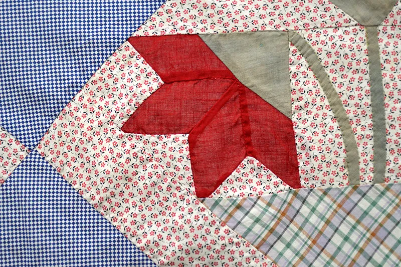 French General Carolina Lily dessus de quilt ancien 170x170