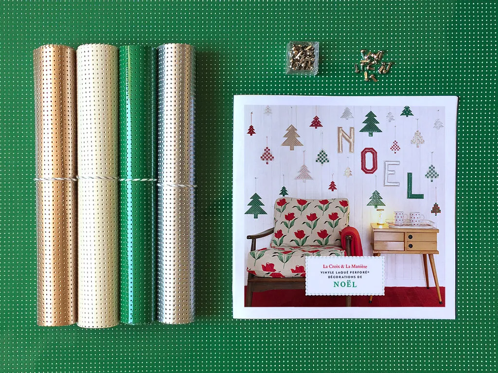La Croix et La Manière Box Noël vinyle perforé rouge vert