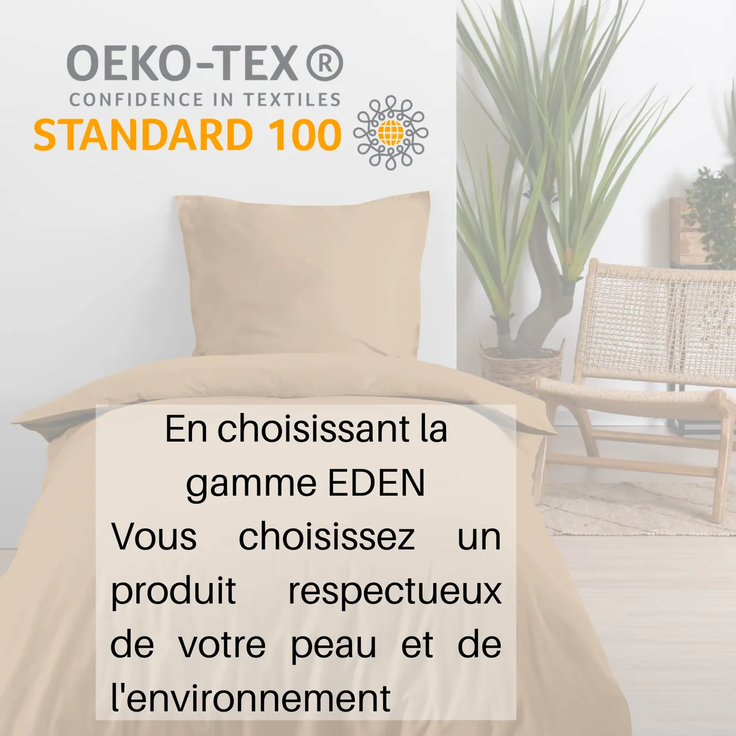 STOF Eden drap plat 180x290 cm curry 100% coton