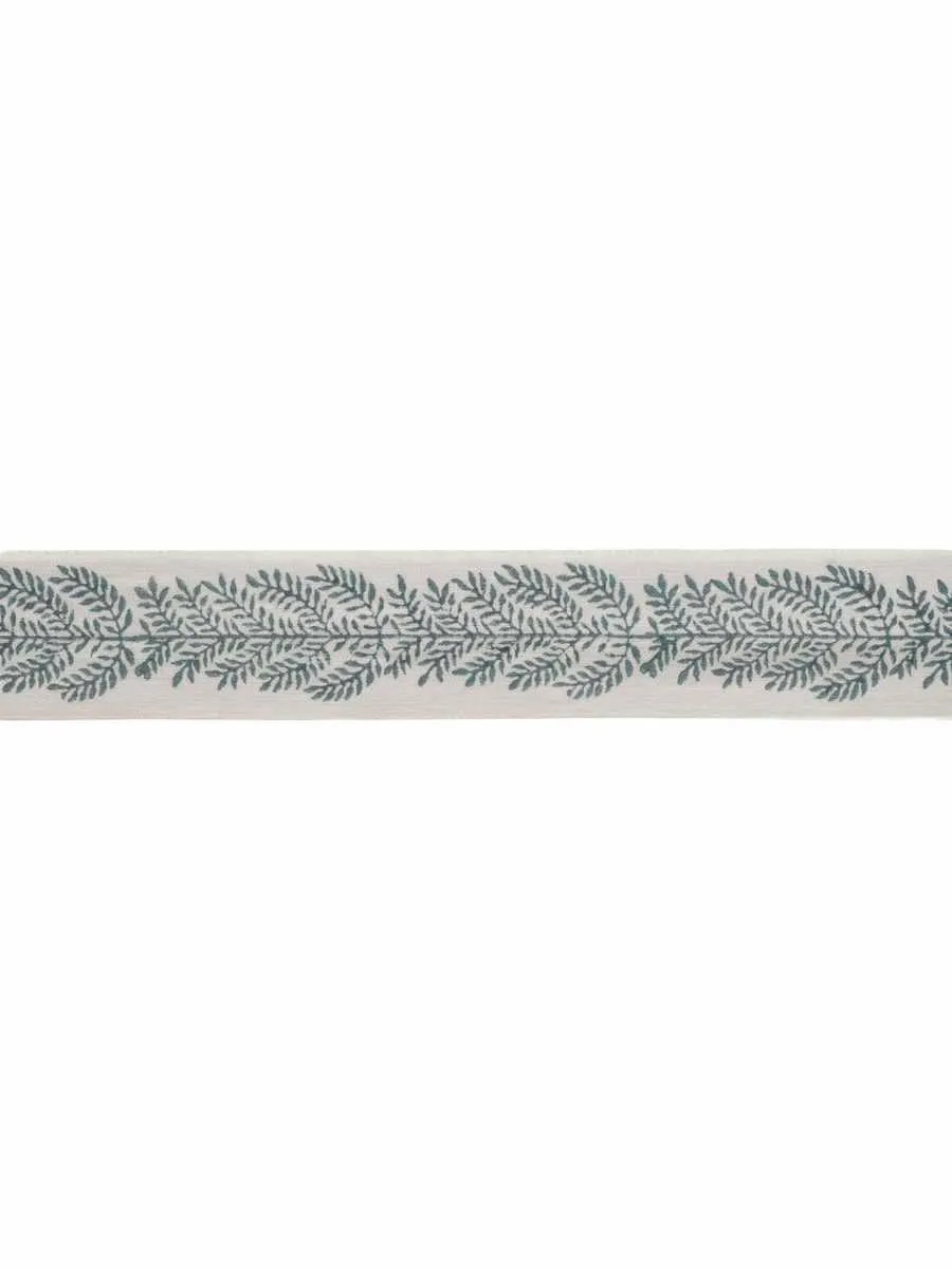 French General Juneau galon décoratif turquoise lin au mètre