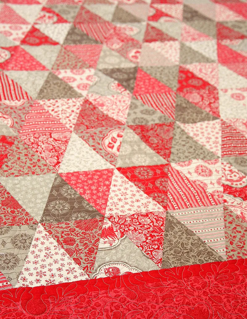 French General Joyeux Noel Cadeau patron quilt 65x65 imprimé