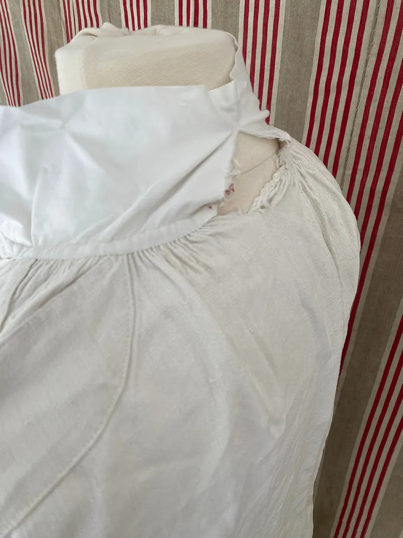 French General Chemise n°16 ancienne chanvre taille 12 patinée