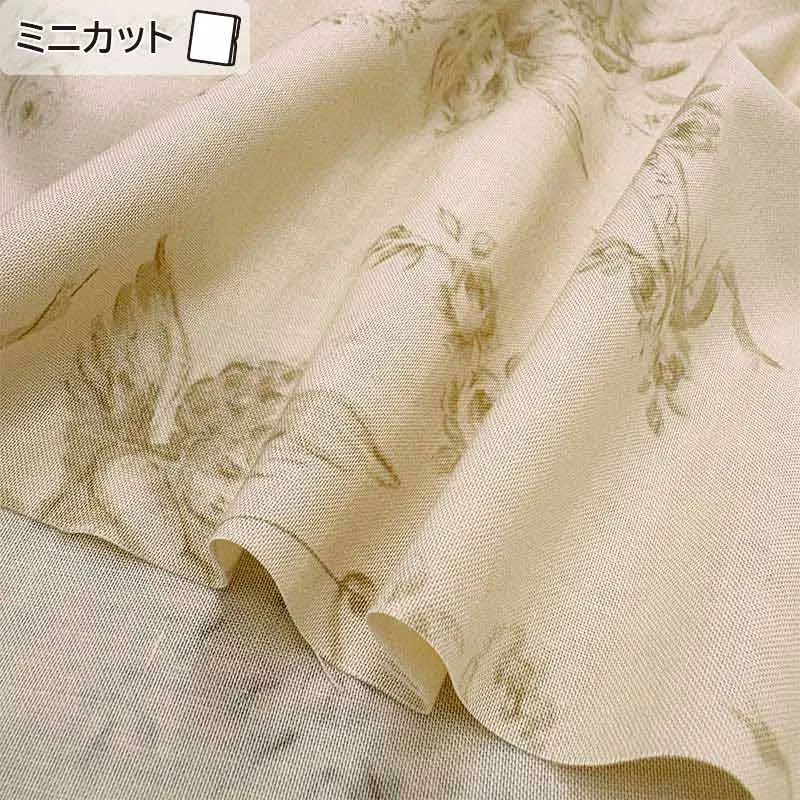 Yoko Saito 2026-01-A03 coupon coton anges fleurs 40x35 cm