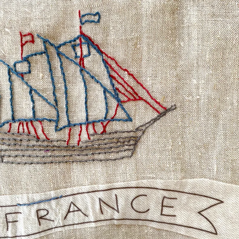 French General French Souvenir motifs broderie autocollants x12