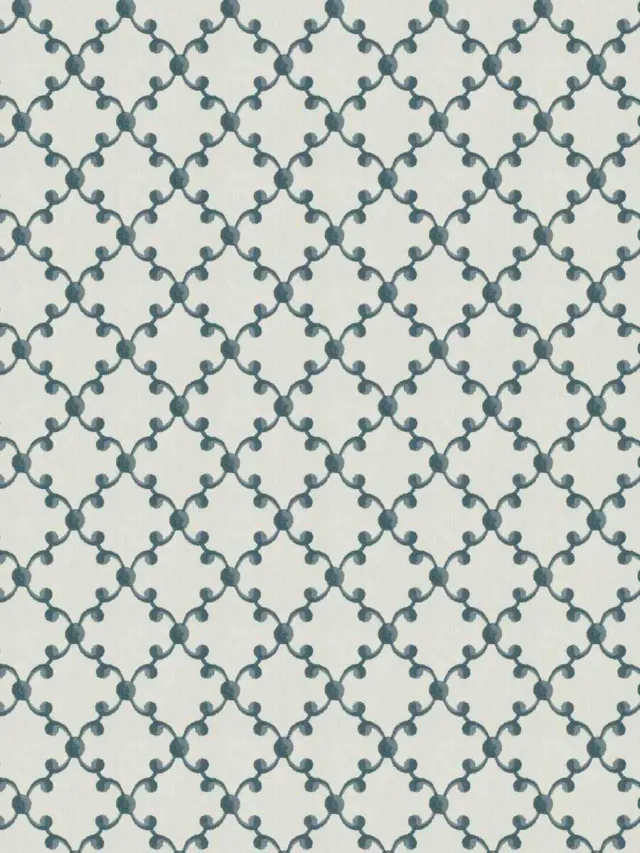 French General Morisette Azur Indigo tissu ameublement au mètre