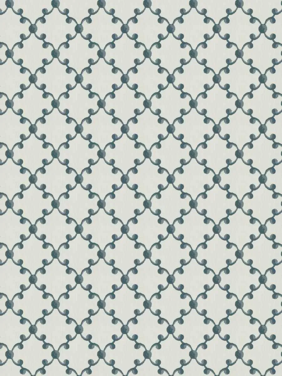 French General Morisette Azur Indigo tissu ameublement au mètre