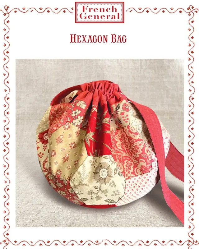 French General Rouenneries Trois patron sac hexagones 2 pouces