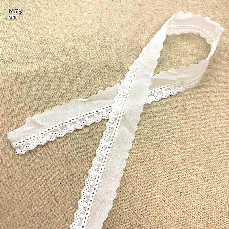 Yoko Saito Cotton Lace M78 dentelle coton blanche 12 mm