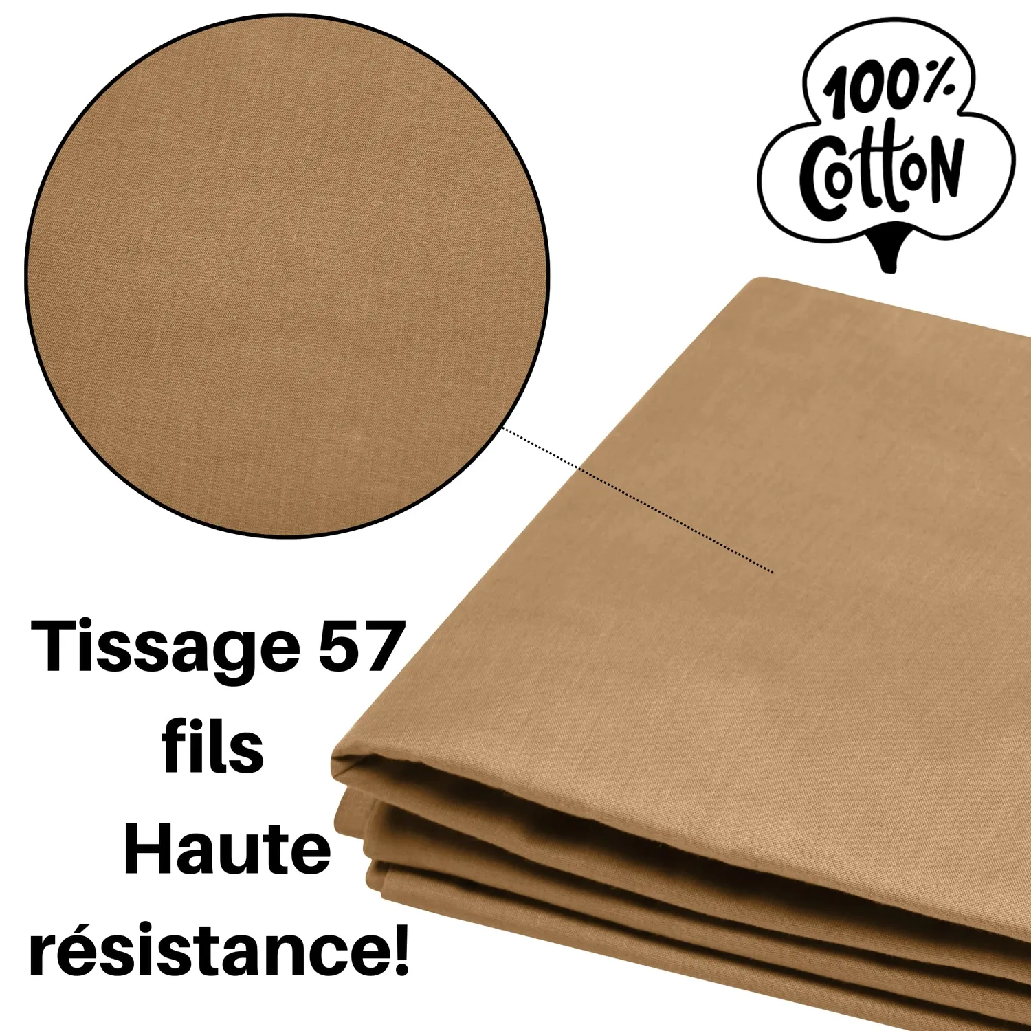 STOF Eden drap plat 180x290 cm curry 100% coton