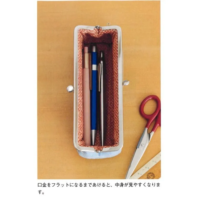 Yoko Saito Purse Pen Case kit trousse fermoir croco