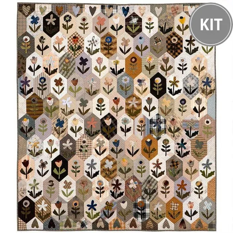 Yoko Saito Country Flower Tapestry kit quilt 166x145
