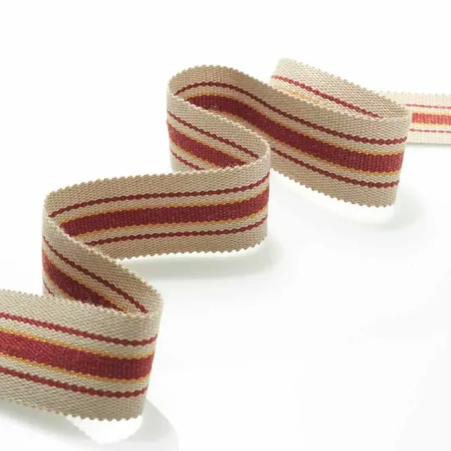 French General Didion Rouge galon décoratif lin 3,8 cm
